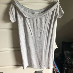 off the shoulder t-shirt dress